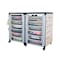 Luxor Modular Classroom Storage Cabinet - 2 side-by-side modules with 12 small bins MBS-STR-21-12S - alternate 2